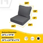 AAAAAcessories Outdoor Deep Seat Cushions, Waterproof, Fade-Resistant Patio Furn... - Image 6