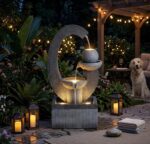 Qingyinge 31'' H Modern Outdoor Fountain Resin Outdoor Garden Fountains with Con... - Image 5