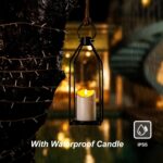 Homemory Modern Farmhouse Lantern Decor with Waterproof Flameless Candle & Remot... - Image 4