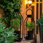 Homemory Modern Farmhouse Lantern Decor with Waterproof Flameless Candle & Remot... - Image 5