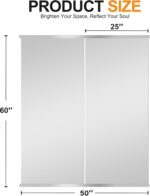 Delma Home Gym Mirror,60''x25''x2PCS Silver,Large Full Body Tempered Glass Frame... - Image 6