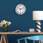 Bernhard Products Wall Clock Silent Non-Ticking Large 12" Silver Metal Frame Qua... - Image 5