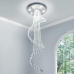Saint Mossi 7-Lights K9 Crystal Chandelier, Raindrop Chandelier Light Fixture, M... - Image 3