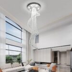 Saint Mossi 7-Lights K9 Crystal Chandelier, Raindrop Chandelier Light Fixture, M... - Image 8