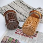 Flrolove Glass Canisters With Wooden Lids Kitchen Jars for Storage,Tea,Sugar and... - Image 6