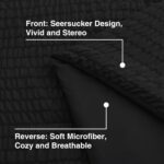 Love's cabin Seersucker Black King Size Comforter Set, 7-Piece All Season Lightw... - Image 6