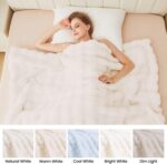 ORINOVA Light Beige Cozy Faux Fur Throw Blanket for Living Room Bedroom 50x60 Th... - Image 6