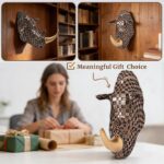 Rhino Head Wall Sculpture 3D Resin Animal Rhinoceros Statue Wall Hanging for Hom... - Image 4