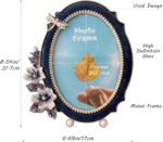 Vintage Photo Frame 5x7, Hand Painted Floral Picture Frame with Metal Frame and ... - Image 4