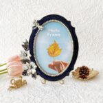 Vintage Photo Frame 5x7, Hand Painted Floral Picture Frame with Metal Frame and ... - Image 6