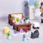 8 Pcs Miniature Potted Plants Set – 1:12 Scale Dollhouse Greenery Ornaments, Rea... - Image 7