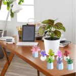 8 Pcs Miniature Potted Plants Set – 1:12 Scale Dollhouse Greenery Ornaments, Rea... - Image 8