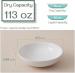 DOWAN 11.5" Large Serving Bowls, 3.2 Qt White Serving Platter, Big Ceramic Cente... - Image 3