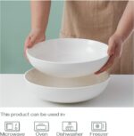DOWAN 11.5" Large Serving Bowls, 3.2 Qt White Serving Platter, Big Ceramic Cente... - Image 4