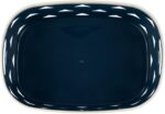 Large Plastic Storage Basket with Handles – Blue & Cream Decorative Bin for Bath... - Image 7