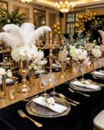 Morejoy 100 Pieces Gold Plastic Plates - Clear Gold Disposable Plates - 10.25inc... - Image 7