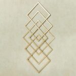 Touch of Class Diamond Interlink Gold Metal Wall Art | Contemporary Style | Mode... - Image 3
