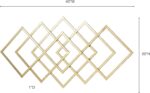 Touch of Class Diamond Interlink Gold Metal Wall Art | Contemporary Style | Mode... - Image 4