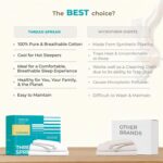 THREAD SPREAD 100% Egyptian Cotton Sheets King Size - 800 Series Euphoria Collec... - Image 6