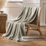 Fluffy Plush Throw - Ultra Soft Jacquard Fleece with Weft Knit Pattern - Luxury ... - Image 3