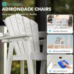 PatioPerk Tall Adirondack Chair Set of 2 with Double Connecting Tray, Recycled H... - Image 5