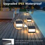 Outdoor Landscape Post Light, Modern 2-in-1 Solar and High Voltage Wired Waterpr... - Image 5