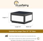 Outdoor Landscape Post Light, Modern 2-in-1 Solar and High Voltage Wired Waterpr... - Image 6