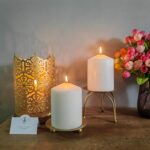 Hosley® Iron Pillar Candle Holders 4 Inch Diameter Tripod Stand Table Centrepiec... - Image 5