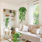 35'' Fake Pothos Hanging Plants, Set of 4 Faux Ivy Vines with Pots, Artificial H... - Image 4