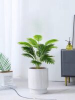 Tall Faux Palm Tree Realistic Potted Silk Artificial Plants Indoor with Pot Floo... - Image 4