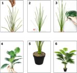 Tall Faux Palm Tree Realistic Potted Silk Artificial Plants Indoor with Pot Floo... - Image 7
