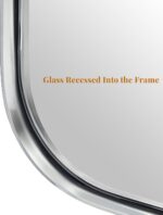TEHOME 20x30'' Brushed Nickel Rounded Rectangle Bathroom Mirror Brushd Silver 30... - Image 5