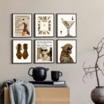 Aroutde 6Pcs Stockholm Room Decor, Retro Leopard Canvas Wall Art Trendy Luxury Y... - Image 6