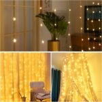 HOME LIGHTING Window Curtain String Lights, 300 LED 8 Lighting Modes Fairy Coppe... - Image 4