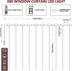 HOME LIGHTING Window Curtain String Lights, 300 LED 8 Lighting Modes Fairy Coppe... - Image 5