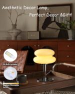 Glivpny Mushroom Lamp Table Lamp for Night Stands,Mid Century Modern Desk Lamps ... - Image 5