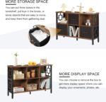 HOMISSUE 6 Cube Storage Organizer Shelf, Rustic Short Bookshelf with 3 Storage B... - Image 6