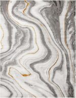 SAFAVIEH Craft Collection X-Large Area Rug - 12' x 15', Grey & Gold, Modern Abst... - Image 3