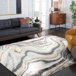 SAFAVIEH Craft Collection X-Large Area Rug - 12' x 15', Grey & Gold, Modern Abst... - Image 6