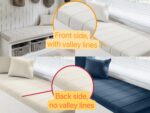 Custom Bay Window Sill Seat Cushion Plump Textured Line Customized Bench Seating... - Image 4