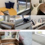 Custom Bay Window Sill Seat Cushion Plump Textured Line Customized Bench Seating... - Image 5