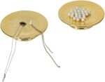 Ceramic Gold Candle Holders Set 2 Modern Pillar Candle Stand Candle plate Table ... - Image 4