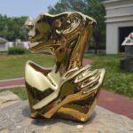 Elegant Gold Ceramic Vase Unique Flower Vase for Home Decor Perfect for Living R... - Image 3
