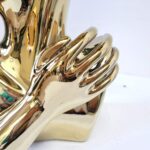 Elegant Gold Ceramic Vase Unique Flower Vase for Home Decor Perfect for Living R... - Image 5