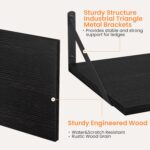 Heimlove Black Deep Floating Shelves for Wall, 16W x 12D Wood Wall Shelves Set o... - Image 5
