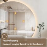 40" Led Btathroom Mirror with Lights, Half Moon Backlit Vanity Mirror for Wall, ... - Image 5
