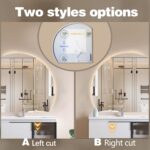 40" Led Btathroom Mirror with Lights, Half Moon Backlit Vanity Mirror for Wall, ... - Image 6