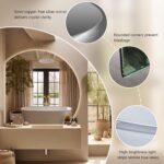 40" Led Btathroom Mirror with Lights, Half Moon Backlit Vanity Mirror for Wall, ... - Image 7