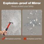 40" Led Btathroom Mirror with Lights, Half Moon Backlit Vanity Mirror for Wall, ... - Image 8