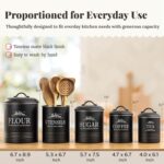 noonberry Kitchen Canisters for Countertop – 5-Piece Airtight Canister Sets for ... - Image 6